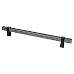 Berenson Rivet Rebel 8-13/16" (224mm) Center-to-Center Cabinet Pull (Slate and Matte Black)