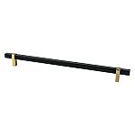 Berenson Rivet Rebel 18" (457mm) Center-to-Center Appliance Pull (Matte Black and Modern Brushed Gold)