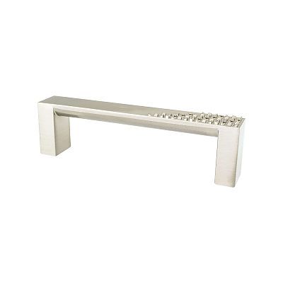 Berenson Roque 3-3/4" (96mm) Center-to-Center Cabinet Pull (Brushed Nickel)