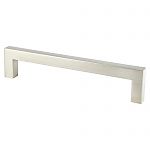 Berenson Advantage Plus 5" (128mm) Center-to-Center Square Cabinet Pull (Brushed Nickel)
