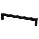 Berenson Advantage Plus 6-5/16" (160mm) Center-to-Center Square Cabinet Pull (Matte Black)