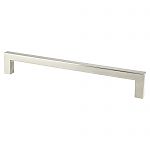 Berenson Advantage Plus 7-9/16" (192mm) Center-to-Center Square Cabinet Pull (Brushed Nickel)