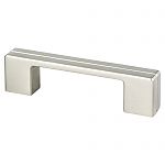 Berenson Skyline 3-3/4" (96mm) Center-to-Center & 3" (76mm) Center-to-Center Cabinet Pull (Brushed Nickel)