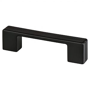 Berenson Skyline 3-3/4" (96mm) Center-to-Center & 3" (76mm) Center-to-Center Cabinet Pull (Matte Black)