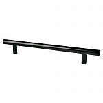 Berenson Advantage Plus 6-5/16" (160mm) Center-to-Center Cabinet Bar Pull - 8-11/16" (221mm) Overall Length (Black)