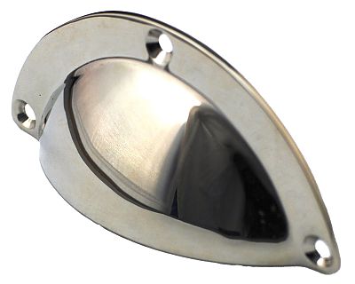 Cal Crystal Solid Brass 3-7/8" (98mm) Bin Pull (Polished Nickel)