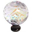 Cal Crystal 1-3/16" (30mm) Faceted Round Cabinet Knob (Rainbow Crystal)