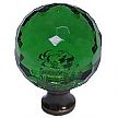 Cal Crystal 1-3/16" (30mm) Faceted Round Cabinet Knob (Green Crystal)