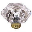 Cal Crystal 1-1/8" (29mm) Hexagon Cabinet Knob (Clear Crystal)