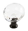 Cal Crystal 1-3/16" (30mm) Faceted Egg Cabinet Knob (Clear Crystal)