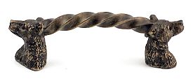 Carpe Diem Oak Hollow - Lodge 3" (76mm) Center-to-Center Bear Head Pull with Swarovski Crystals