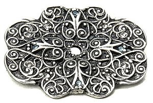 Carpe Diem Monticello 2-3/8" (60mm) Large Oval Escutcheon with Swarovski Crystals