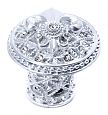Carpe Diem Versailles 1-1/2" (38mm) Fleur De Lys Knob with Clear Swarovski Crystals