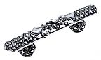 Carpe Diem Versailles 4" (102mm) Center-to-Center Fleur De Lis Cabinet Pull with Clear Swarovski Crystals