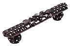 Carpe Diem Versailles 5" (128mm) Center-to-Center Fleur De Lis Cabinet Pull with Clear Swarovski Crystals