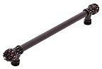 Carpe Diem Versailles 22" (559mm) Center-to-Center Fleur De Lis Cabinet Pull with Clear Swarovski Crystals