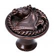 Carpe Diem Americana - Ranch Living 1-3/4" (44mm) Horse w/Rope Cabinet Knob - Left Facing