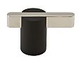 Colonial Bronze 1-7/8" (48mm) Solid Brass Cabinet Knob (Matte Satin Black w/ Polished Nickel )