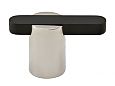 Colonial Bronze 1-7/8" (48mm) Solid Brass Cabinet Knob (Polished Nickel w/ Matte Satin Black)