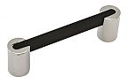 Colonial Bronze 3-1/2" (89mm) Center-to-Center Solid Brass Cabinet Pull (Polished Nickel w/ Matte Satin Black)