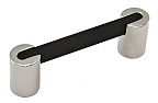 Colonial Bronze 3" (76mm) Center-to-Center Solid Brass Cabinet Pull (Polished Nickel w/ Matte Satin Black)