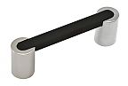 Colonial Bronze 3" (76mm) Center-to-Center Solid Brass Cabinet Pull (Polished Nickel w/ Matte Satin Black)