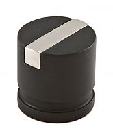 Colonial Bronze 1" (25mm) Solid Brass Cabinet Knob (Matte Satin Black w/ Polished Nickel )