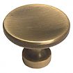 Colonial Bronze 1-1/4" (32mm) Solid Brass Cabinet Knob (Antique Satin Brass)