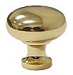 Colonial Bronze 1" (25mm) Solid Brass Cabinet Knob (Polished Brass)