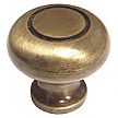 Colonial Bronze 1-1/4" (32mm) Solid Brass Cabinet Knob (Antique Satin Brass)