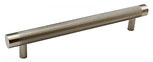 Colonial Bronze Single Knurl 6" (152mm) Center-to-Center Solid Brass Cabinet Pull (Nickel Stainless)