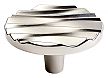 DuVerre 2-1/4" (57mm) Wave - Large Round Cabinet Knob (Satin Nickel)