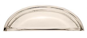 Emtek Solid Brass 4" (102mm) Center-to-Center Cabinet Cup Pull (Polished Nickel)