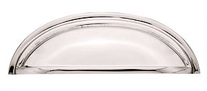 Emtek Solid Brass 4" (102mm) Center-to-Center Cabinet Cup Pull (Polished Chrome)
