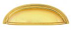Emtek Solid Brass 4" (102mm) Center-to-Center Cabinet Cup Pull (Polished Brass)