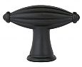 Emtek Tuscany Bronze 1-3/4" (44mm) Fluted Finger Cabinet Knob (Flat Black)