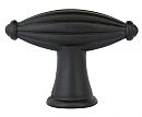 Emtek Tuscany Bronze 3" (76mm) Fluted Finger Cabinet Knob (Flat Black)
