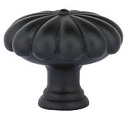 Emtek Tuscany Bronze 1-1/4" (32mm) Fluted Cabinet Knob (Flat Black)