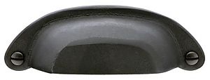 Emtek Sandcast Bronze 3" (76mm) Center-to-Center Ranch Bin Pull - (Flat Black)