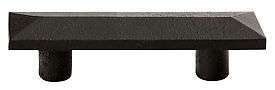 Emtek Sandcast Bronze 3" (76mm) Center-to-Center Pyramid Pull - (Flat Black)