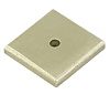 Emtek Sandcast Bronze 1-1/4" (32mm) Square Back Plate - (Tumbled White Bronze)