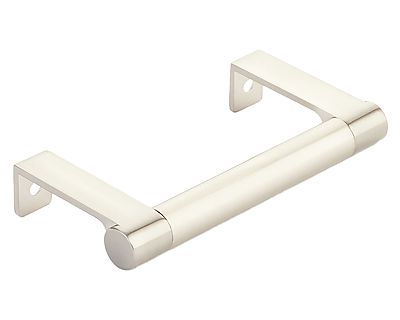 Emtek Select 3-3/4" (96mm) Center-to-Center Round Smooth Cabinet Edge Pull (Satin Nickel)