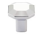 Emtek Hollywood Regency 1-1/4" (32mm) Riviera Square Cabinet Knob (Polished Chrome)