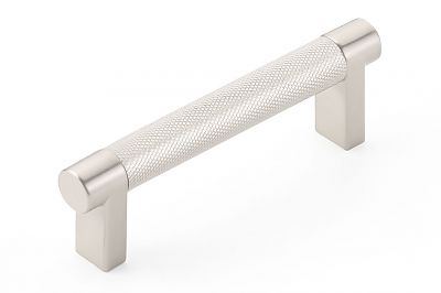 Emtek Select 3-1/2" (89mm) Center-to-Center Knurled Cabinet Pull (Satin Nickel)