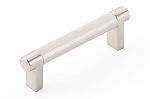 Emtek Select 3-1/2" (89mm) Center-to-Center Knurled Cabinet Pull (Satin Nickel)