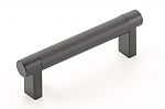 Emtek Select 3-1/2" (89mm) Center-to-Center Smooth Cabinet Pull (Flat Black)