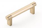 Emtek Select 3-1/2" (89mm) Center-to-Center Smooth Cabinet Pull (Satin Brass)