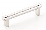 Emtek Select 4" (102mm) Center-to-Center Knurled Cabinet Pull (Polished Nickel)
