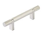 Emtek Select 3-1/2" (89mm) Center-to-Center Knurled Cabinet Bar Pull (Satin Nickel)