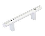Emtek Select 3-1/2" (89mm) Center-to-Center Knurled Cabinet Bar Pull (Polished Chrome)